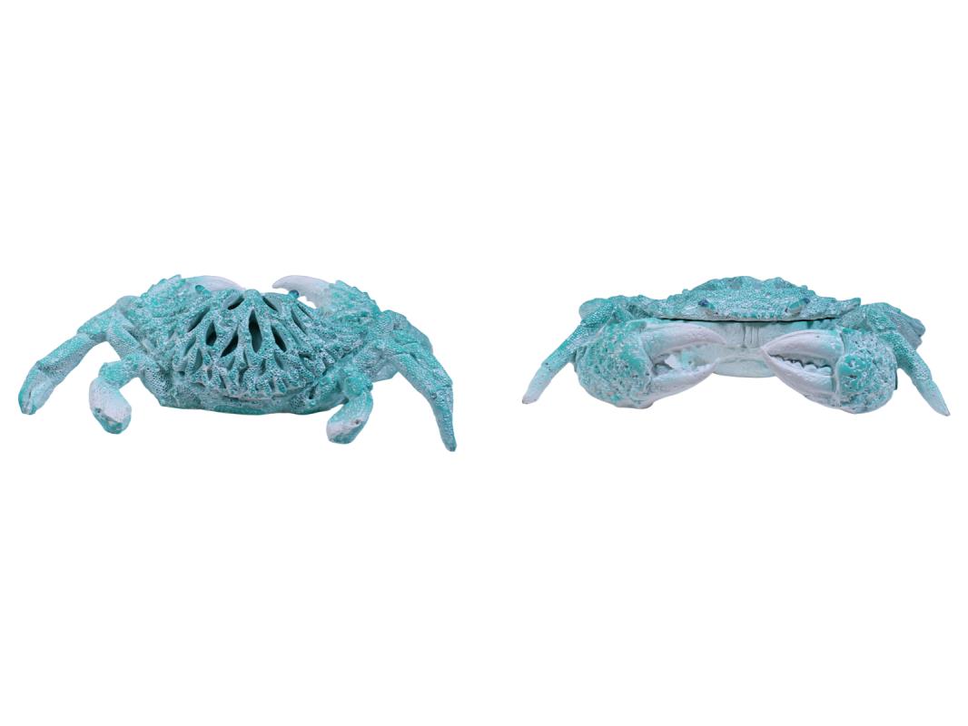 Crab with Aqua Coral Design – 27cm