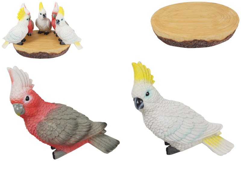 Cockatoo & Galah on Display – 20cm