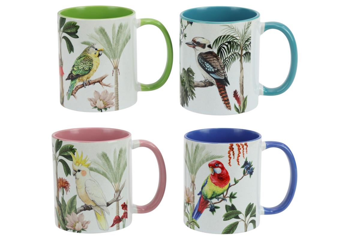 Mug with Australian Bird Design 4 Assorted