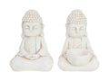Sitting Cream Buddha – 32cm