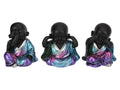 Purple/Blue Galaxy Monks 3 Assorted – 15cm