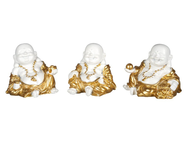 White And Gold Buddha – 4cm