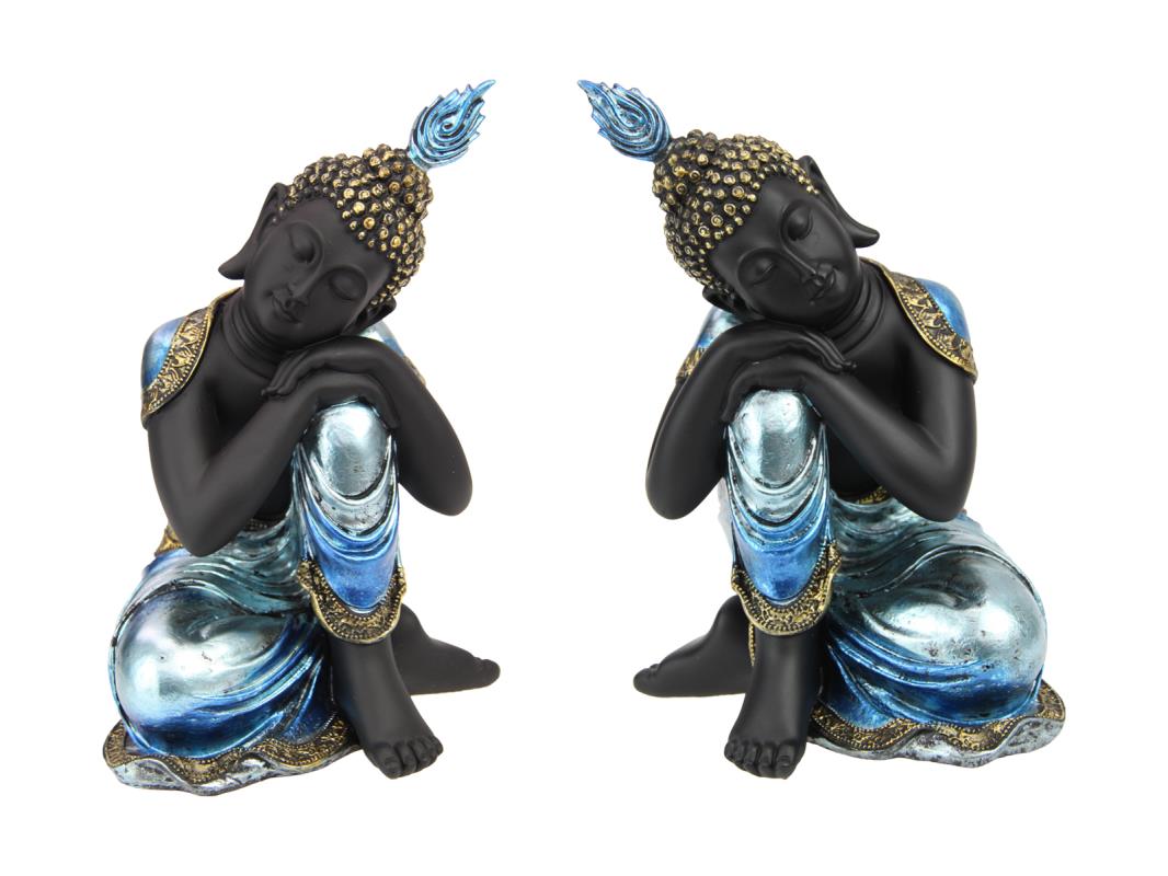 Rulai Resting Blue Buddha 2 Assorted – 18cm