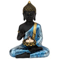 Rulai Blue Buddha with Tealight Holder – 20cm
