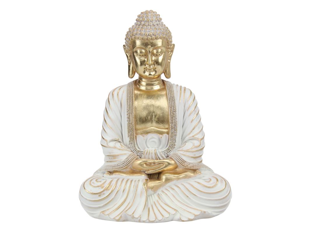Rulai Buddha with Gold White Swirl – 31cm