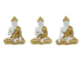 Sitting White&Gold Buddha – 12cm