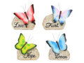 Butterfly on Inspirational Rock 4 Assorted – 10cm