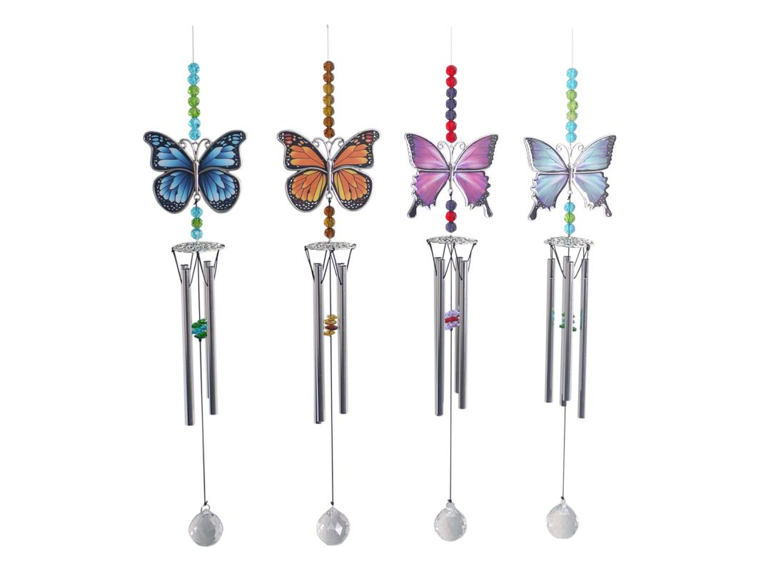 Metal Gemstone Butterfly Sun Catcher – 25cm