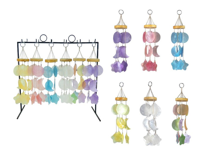 Mini Capiz Shell Mobile with Star&Moon – 25cm