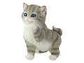 Playful Grey Cat With Blue Eyes – 19cm