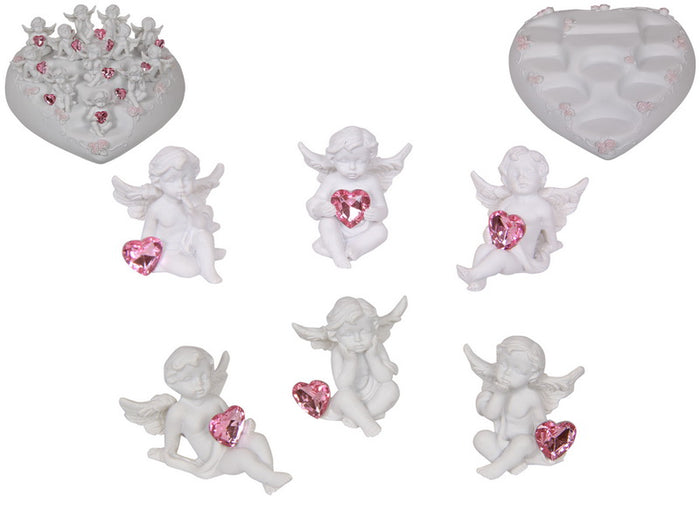 Cherub with Heart Figure – 4cm
