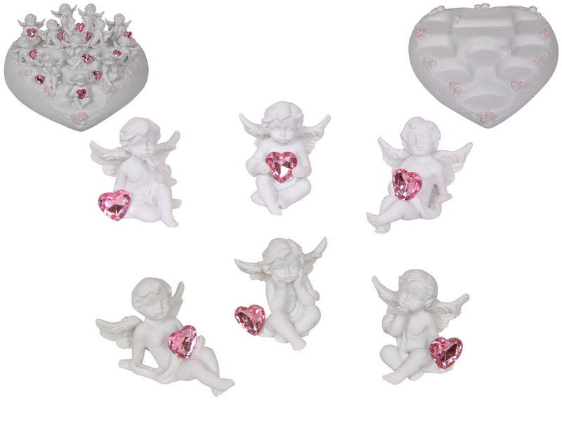 Cherub with Heart Figure – 4cm