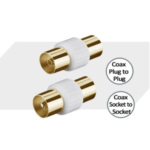 1 Male and 1 Female Coaxial Adaptors - Price Busters Variety