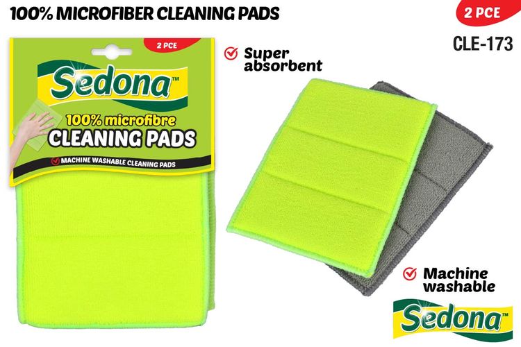 2 Piece Microfiber Cleaning Pads - 16 × 22 cm