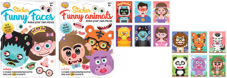 Sticker Kit 2 Assorted Funny Faces paper craft product photo