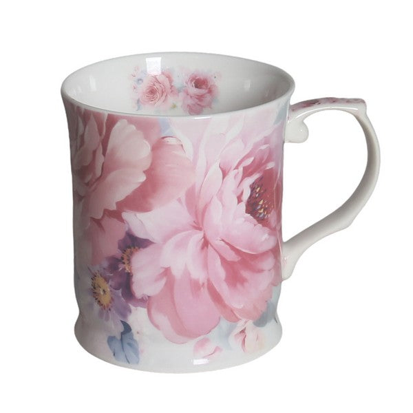 Peony floral design on a 415 mL mug