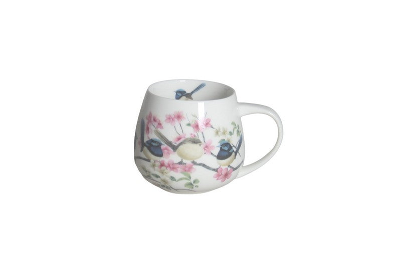 Blue wren bird design on a 400 mL mug