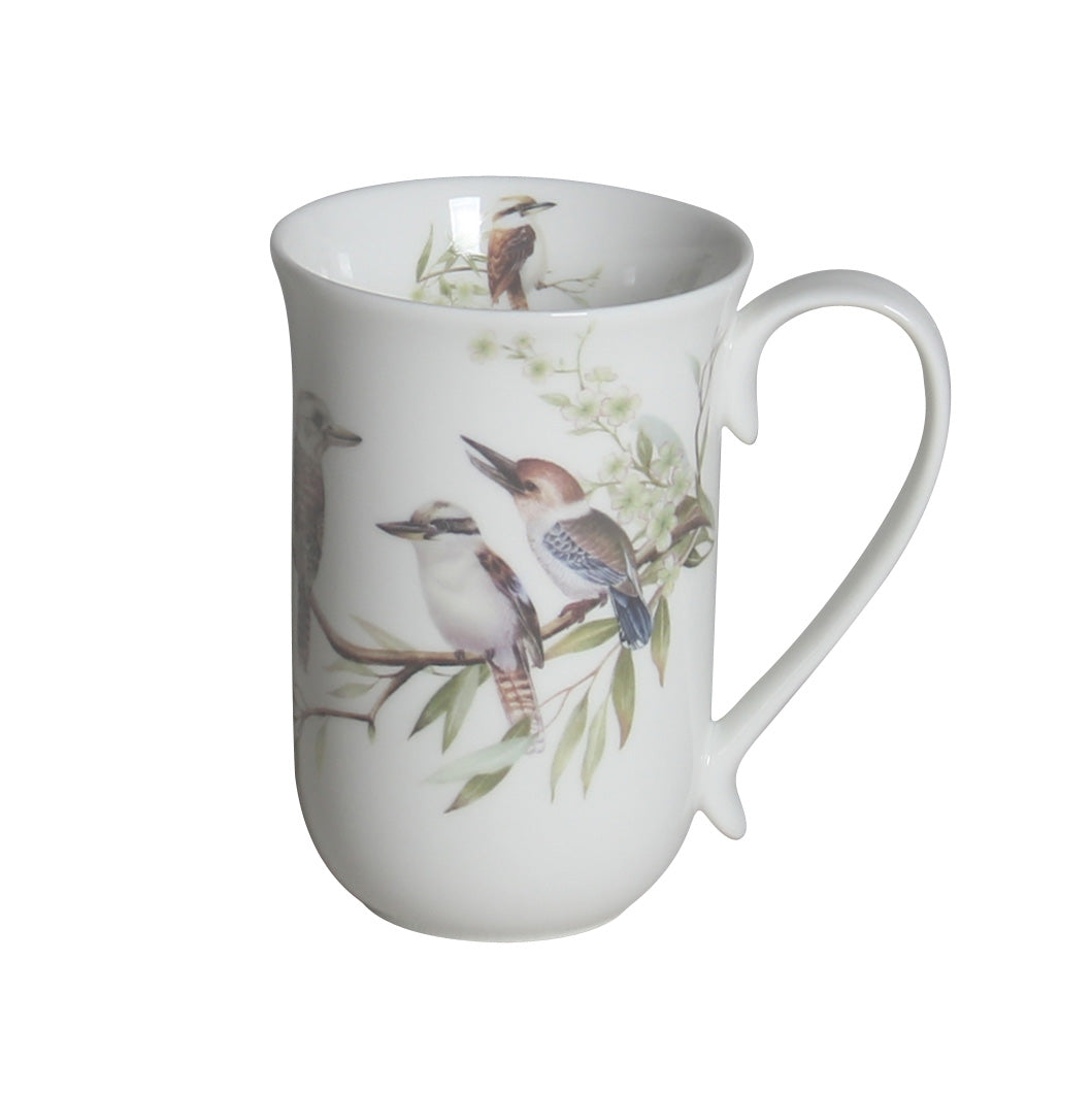 Kookaburra bird design on a 405 mL mug