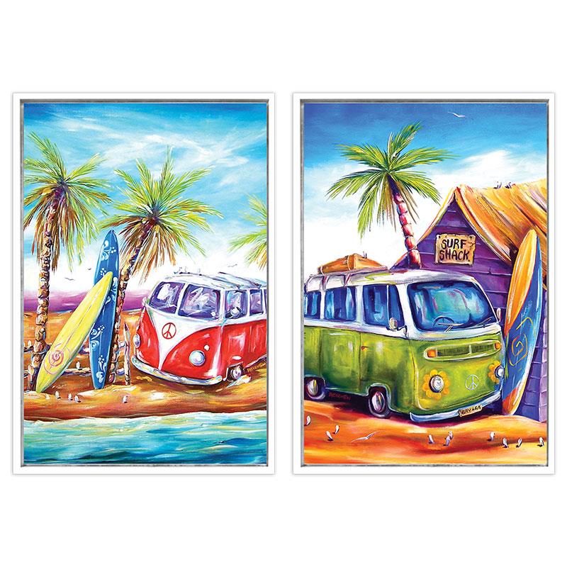 Framed Kombi Artwork 2 Assorted 40% – 60 × 90cm