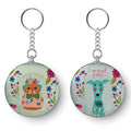 Glass Dome Dog Keyring