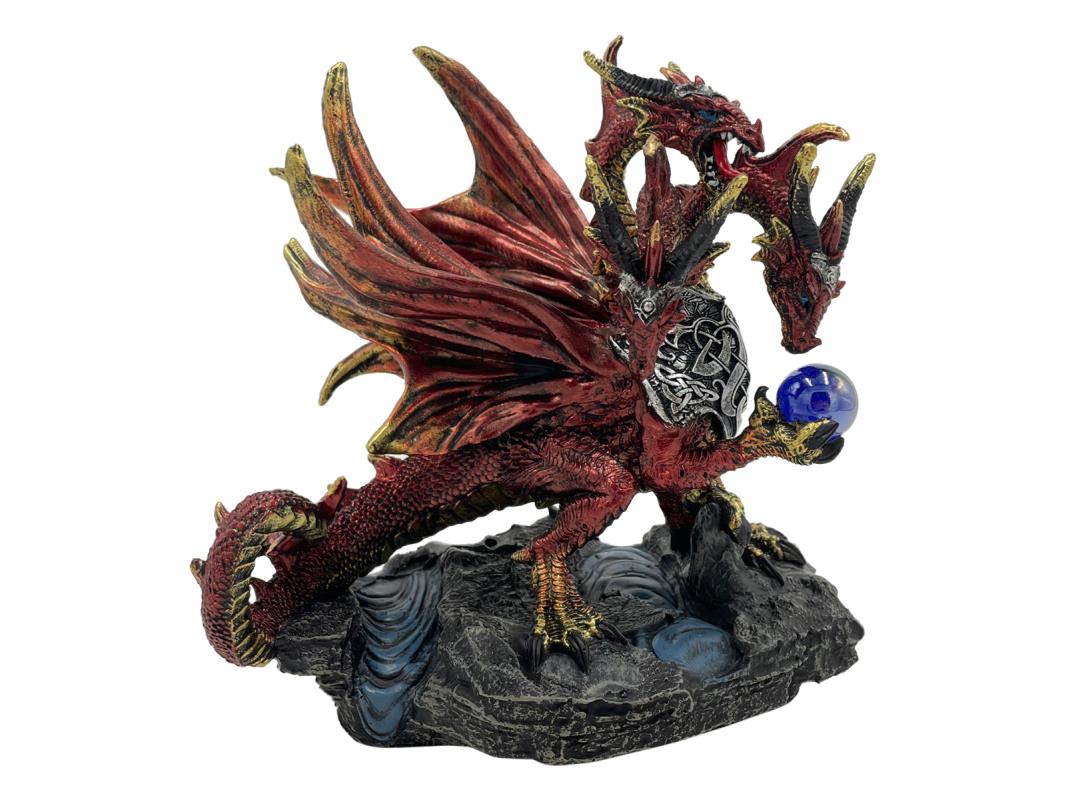 Red Hydra Dragon with Ball – 19cm