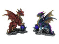 Dragon with Orb On Rock Platform – 15cm