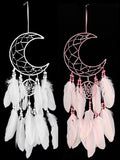 Pink/White Moon Dream Catcher 2 Assorted – 20cm
