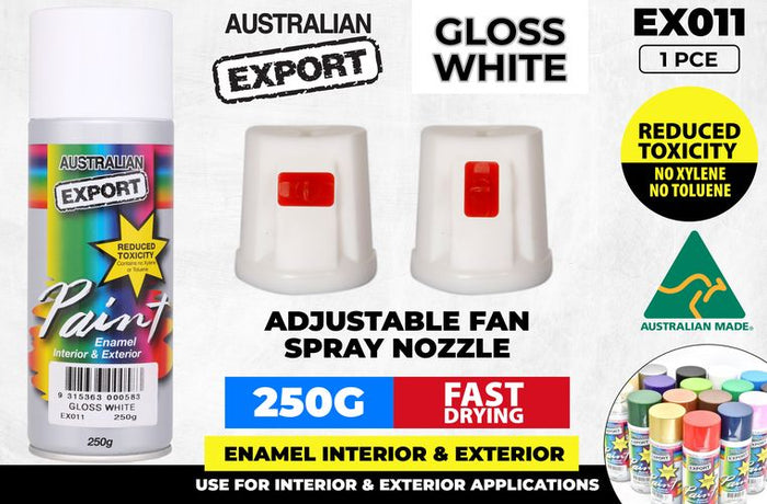 Spray Paint Gloss White Export 250gm