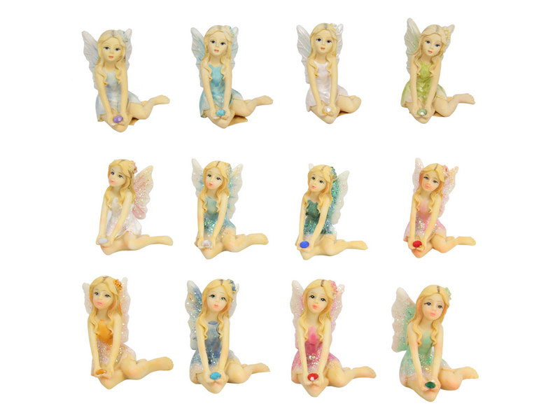 Sitting Birthstone Fairy 12 Assorted – 5cm