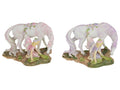 Flower Fairy Crouching with unicorn – 17.5cm