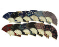 Fabric/Bamboo Fan Asstd Designs – 23cm