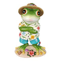 Standing Beach Frog with Hat Arms Cros – 31cm