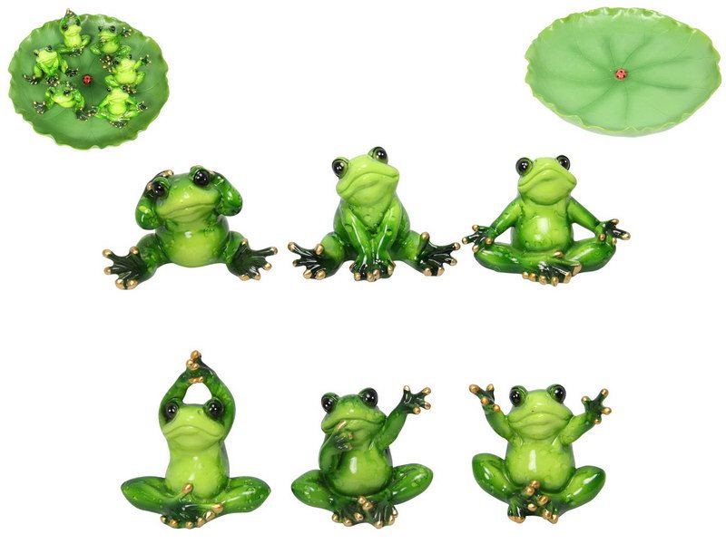 Marble Frogs in Lilypad Display – 6cm