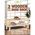 Shoe Rack 2/Tier Natural product photo - Price Busters Variety
