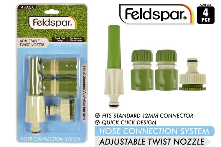 4 Piece Hose Connector Set 3/4 1 Fittings