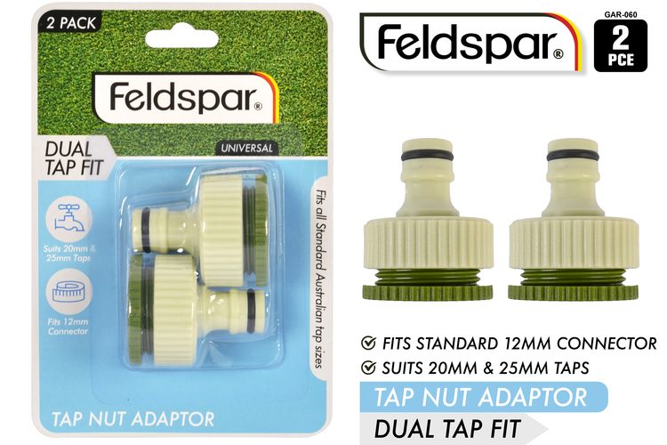 2 Piece Tap Adaptors 3/4 1 Fittings