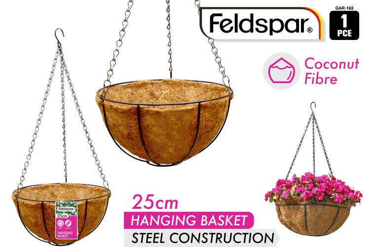 1 Piece Hanging Planter with Liner - 25 cm