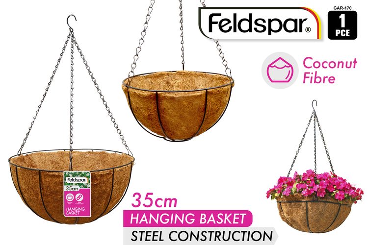 1 Piece Hanging Planter with Liner - 35 cm