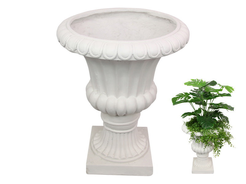 White Garden Urn -traditional Style – 51cm