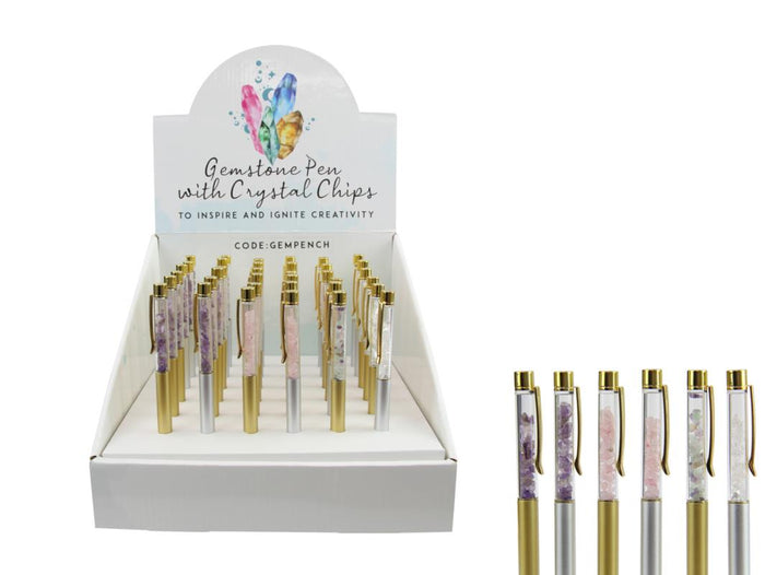 Gemstone Pen with Gemstone Chips