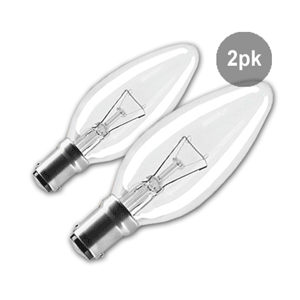 25W, B15, Candle Type Light Bulbs, 2 Pack - Price Busters Variety