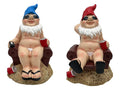 Sitting Naked Gnome on Couch – 22cm
