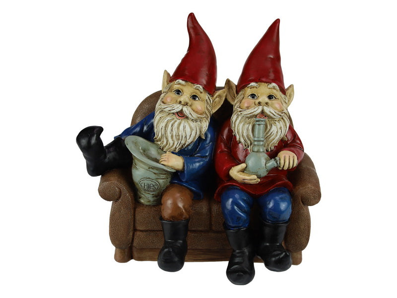 Cheeky Gnomes on Couch – 22cm