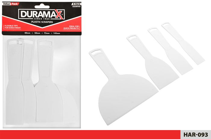 4 Piece Scraper Set Sizes 4/5/8/ - 15 cm Width