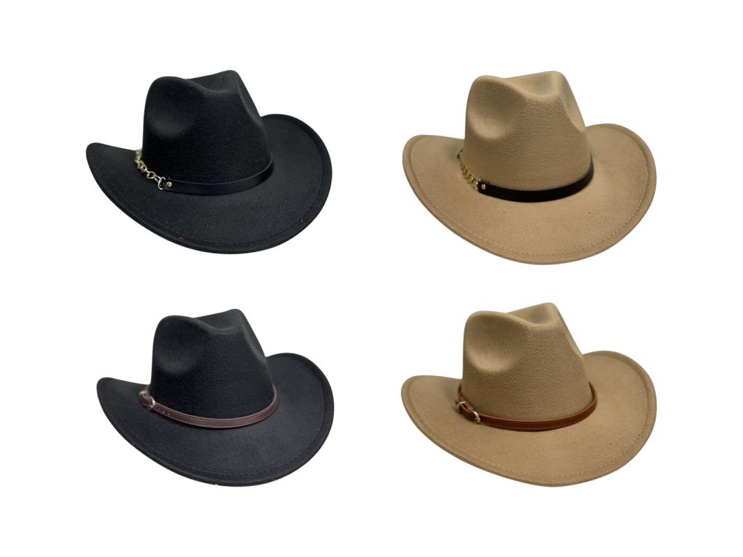 Cowboy Fashion Hat 4 Assorted