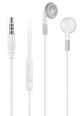 Earphones With Mic & Vol Ctl White