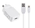 Charger 240V W/Cable Chge/Sync iPhone White