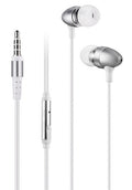 Earphone Metallic with Mic Silver