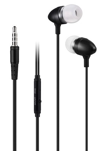 Earphone Metallic with Mic Black