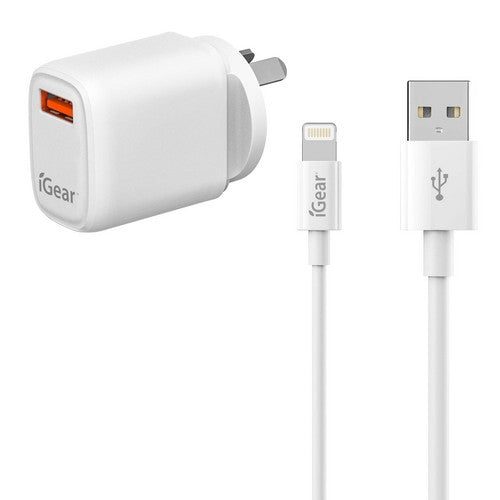 Charger 240V W/Cable Chge/Sync MFi Cert. iPhone